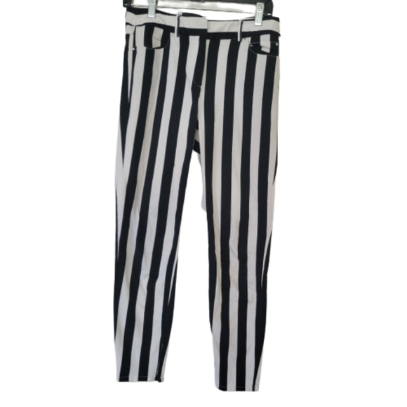 𝅺mango stripe skinny Light Cotton crop pants - Picture 1 of 6